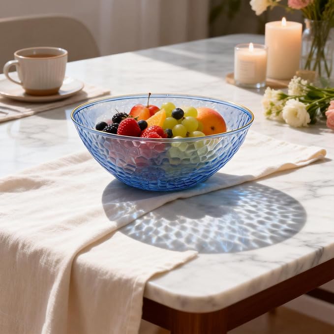 Tinybee 30 Pack Blue Plastic Bowls - Image 4