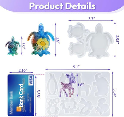 HeyClear 2PCS Keychain Resin Molds - Image 2