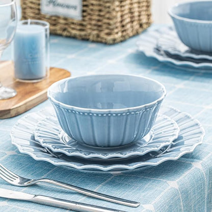 HOMBENE Blue Porcelain Fruit Bowls, 4.7 Inch Serving Bowls, Ice Cream Bowl - Image 4