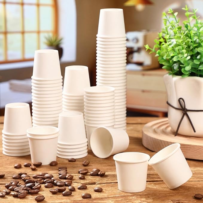 400 Pack 2oz Mini Coffee Cups Disposable Paper Cups Hot or Cold Beverage Cup - Image 4