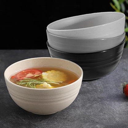Unbreakable Wheat Straw Cereal Bowls Set of 4, 24 oz Microwave and Dishwasher - Image 3