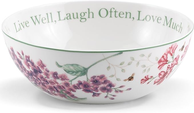 Lenox Butterfly Meadow "Live Well, Laugh Often, Love Much" Serving Bowl by Lenox
