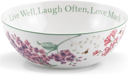 Lenox Butterfly Meadow "Live Well, Laugh Often, Love Much" Serving Bowl by Lenox