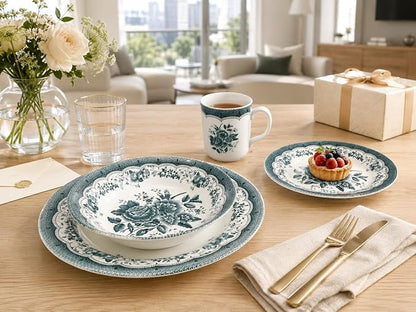 Royal 24-Piece Porcelain Dinnerware Set - Image 9