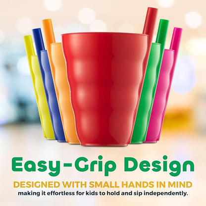 JoyServe 10 Oz Kids Cups with Built-In Straws BPA-Free Tumblers | Stackable - Image 6