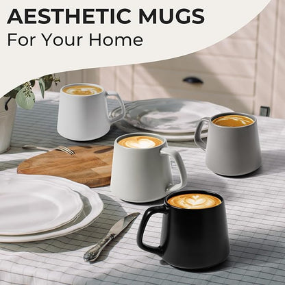 MIAMIO - Coffee Mugs Set of 4, Ceramic - Luxe | Large Ceramic Coffee Mugs - Image 3