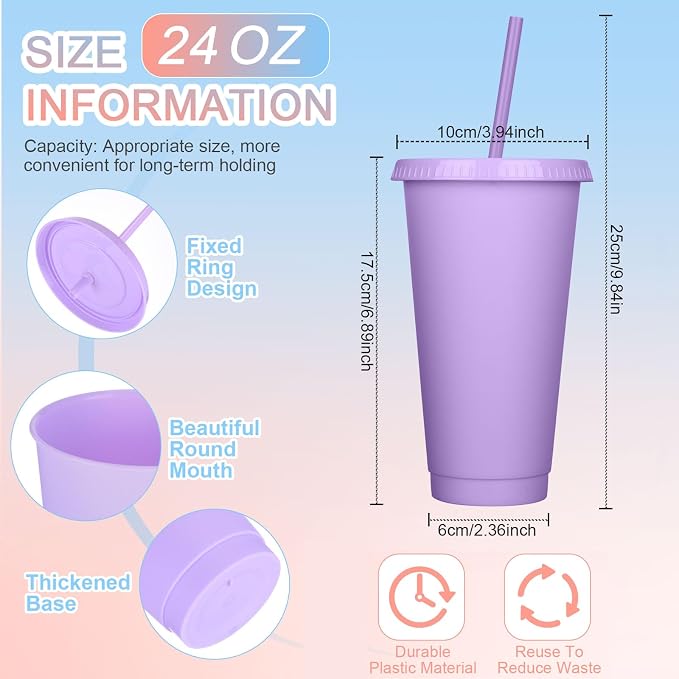 Honeydak 100 Pack Tumbler with Straw and Lid Bulk Water Bottle Iced Coffee - Image 4