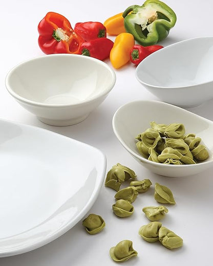 Tuxton China BEB-130B Bowl, 13 oz., 5-1/4" Diameter x 2-1/4"H, Microwave and Dishwasher Safe, Oven Proof, Fully Vitrified, Ceramic, DuraTux, American White/Eggshell, Pack of 12