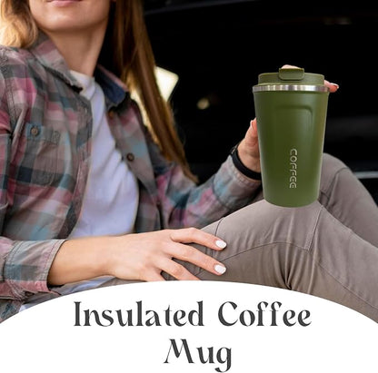 Insulated Travel Coffee Mug, Stainless Steel Coffee Cup - Image 6
