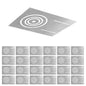 ASD 13 Inch New Construction Mounting Plate with Asymmetric Round Hole - 3/4/6 Inch Flat Steel Rough in Wafer Light Bracket, Shallow LED Recessed Lighting Housing, 24 Pack
