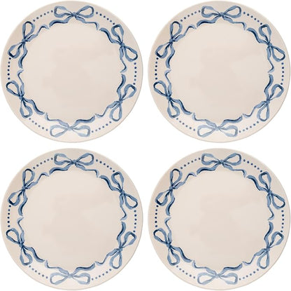 Karma, 8.75 inches Melamine Salad Plates Set of 4, Reusable Dishwasher Safe by KarmaGifts