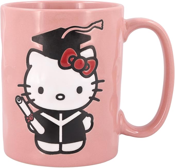 Silver Buffalo Sanrio Hello Kitty Graduation, Ceramic Pottery Mug, 17.5oz | Wax - Image 3