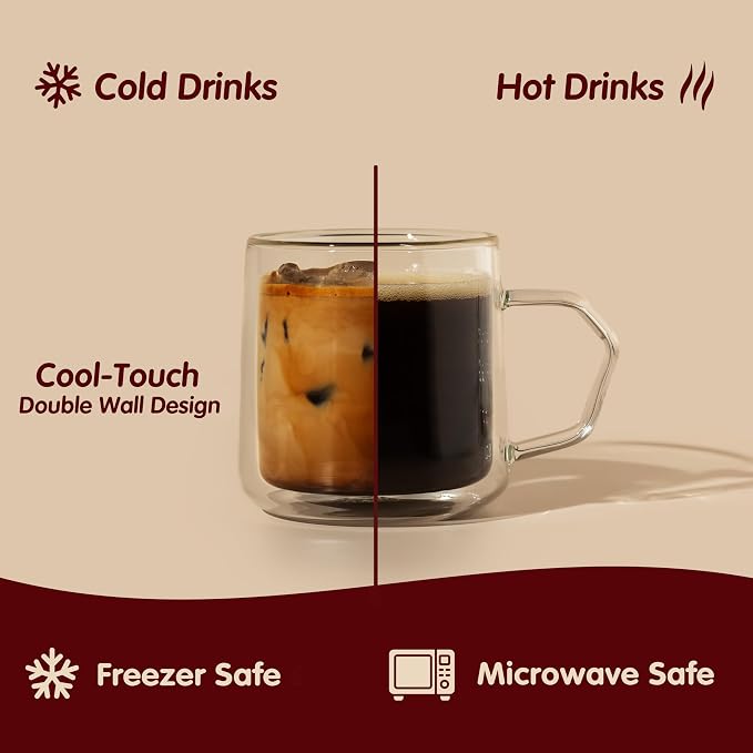 Double Wall Glass Coffee Mugs - Image 4