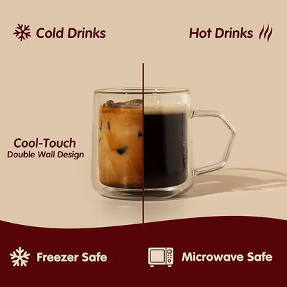 Double Wall Glass Coffee Mugs - Image 4