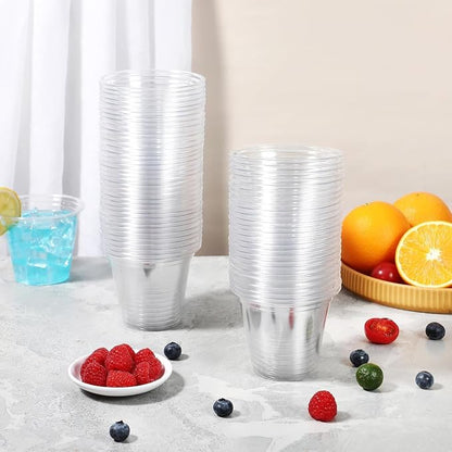 BYSNOW 250 Pack 9 oz Clear Plastic Cups Disposable Plastic Wine Cups | - Image 7