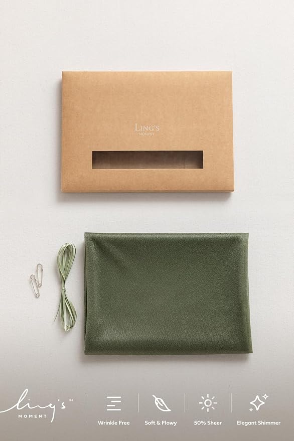 Ling's Moment 10Ft Chiffon Table Runner, Sage Green | Light Green Sheer - Image 6