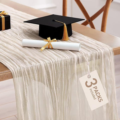 Pureegg 3-Pack Cheese Cloths Table Runner, Baby Shower, Wedding and Farmhouse by Pureegg