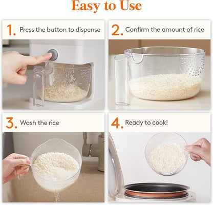 Lifewit Rice Dispenser 25 Lbs, Airtight Storage - Image 8