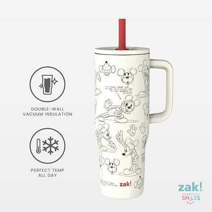 Zak Designs Mickey Mouse 30oz Spill-Proof Insulated Stainless Steel Tumbler | - Image 4