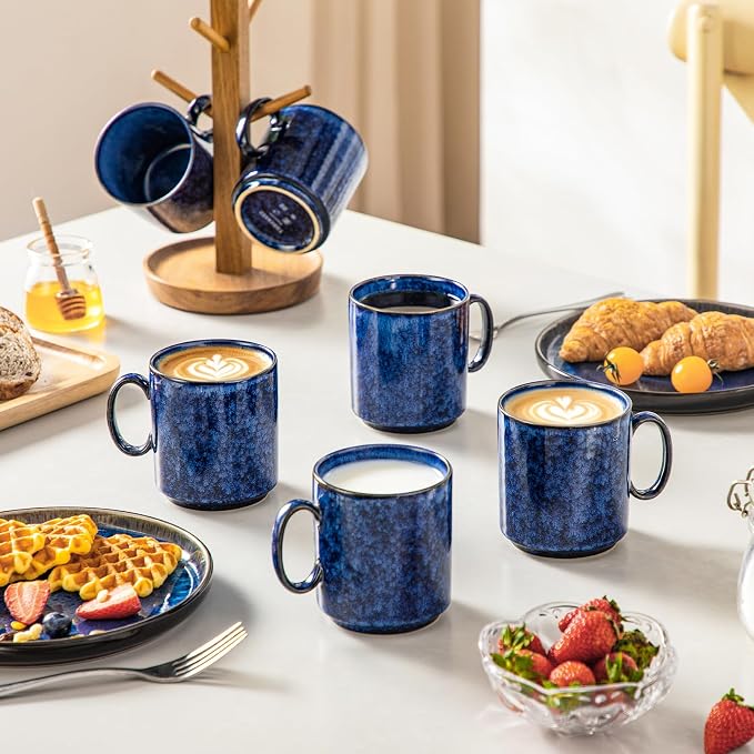vancasso STARRY Ceramic Coffee Mugs Set of 6, 12 Oz Coffee Cups - Image 6