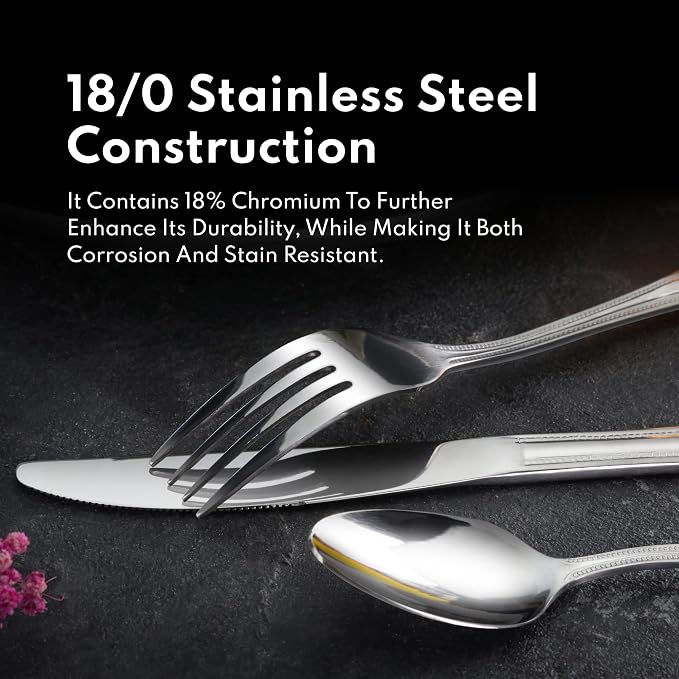 New Star Foodservice Rose Pattern 18/0 Stainless Steel Bouillon Spoon, - Image 4