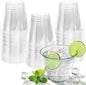 Glowserve 9 OZ Clear Disposable Plastic Cups Cocktail Cup 50 Pack | Fancy by glowserve