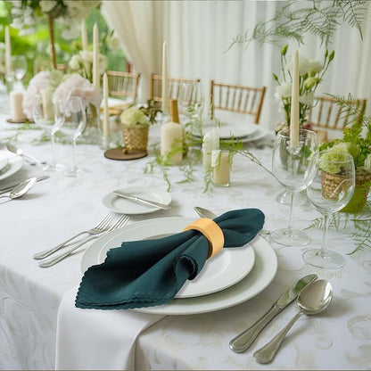 LemonRoad 12 Set Gold Napkin Rings Boho Wedding Wooden Napkin Holders Round - Image 7