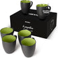 MIAMIO - Coffee Mugs Set of 6 - Le Papillon - Modern Home | Ceramic coffee mugs by MIAMIO