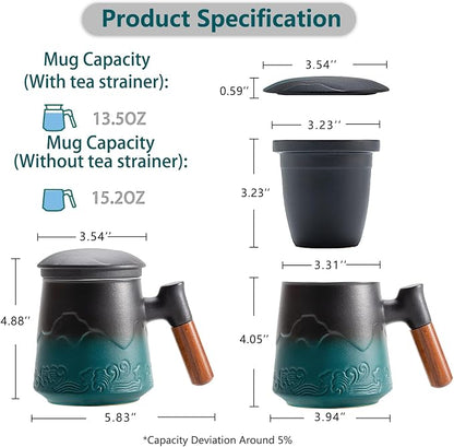 ZENS Tea Mug with Infuser and Lid - Image 4
