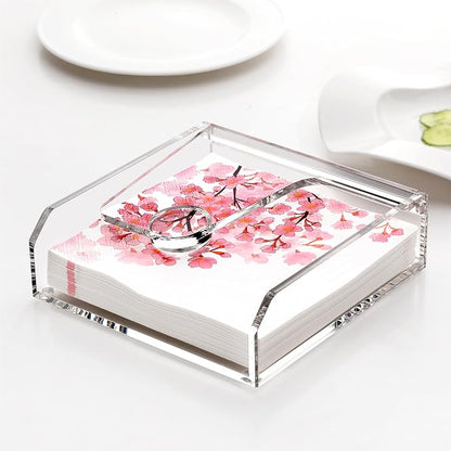 DINGHUO Acrylic Napkin Holder for Table, Suitable for Kitchen, Outdoor & Indoor - Image 2