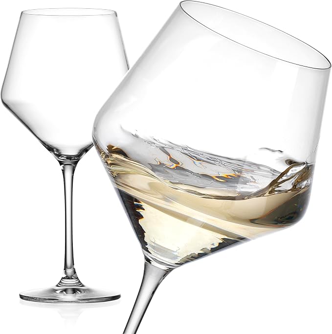 Glaver's Wine Glasses, Lead-Free Premium Crystal Clear Glass, Hand Blown - Image 6