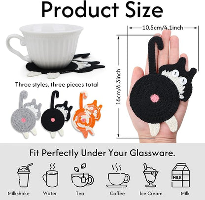 Cat Coasters, Gift for Her, Funny Gifts, Coasters for Drinks - Image 2