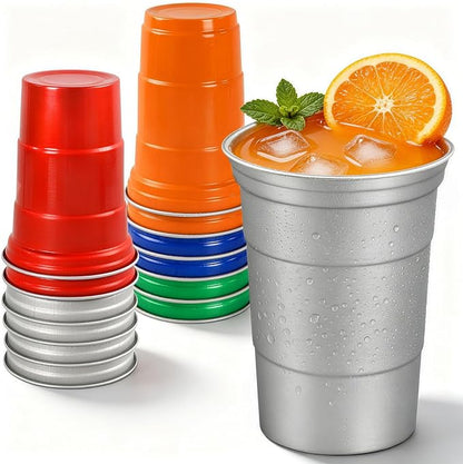 16oz Aluminum Cups Reusable Metal Party Cup by CUPLOOV