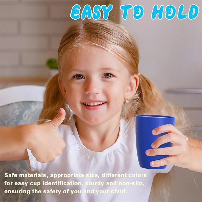 Homienly Drinking Glasses & Everyday Kids Tumblers Wheat Straw Cups 4-Pack Set - Image 6