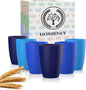 Homienly Cup Sets for Kitchen 12oz Wheat Straw Cups Unbreakable Drinking Cups by HOMIENLY
