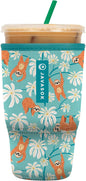Sok It JavaSok Iced Coffee & Cold Soda Insulated Neoprene Cup Sleeve (Slothing Around, Large: 30-32oz)
