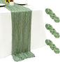 3Pack Sage Green Cheesecloth Table Runner 17x108inch Sheer Table Runners | Sage by Seveups