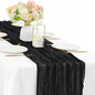 Black Cheesecloth Table Runner 10FT Gauze Fabric Boho Cheese Cloth Table Runner by Sunnyline