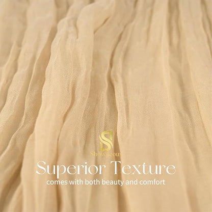 Showgeous 18 Pack Nude Cheesecloth Table Runner, 17 x 108 Inches | Boho - Image 4