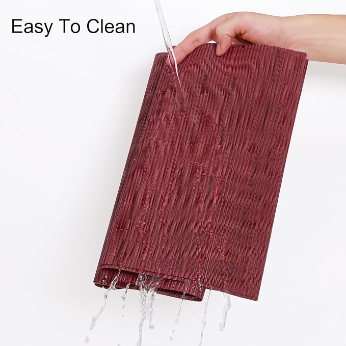 Table Runner 72 Inches Long, Vinyl Woven Heatproof Table Runners | Washable - Image 3