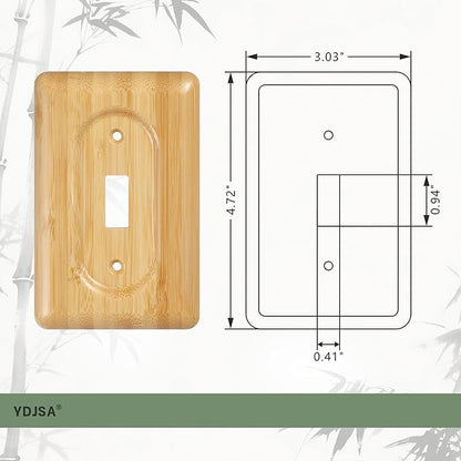 Decorative Light Switch Covers Bamboo Wood Switch Plate Covers Single Toggle Stylish Wood Switch Plate Covers