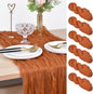 Joanlody Terracotta Cheesecloth Table Runner Spring Easter 10Ft Rustic Gauze Boho Cheese Cloth Table Runner for Wedding Bridal Baby Shower Decoration 6 Pack