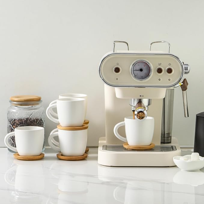 HASENSE 6 Ounce Ceramic Cappuccino Cups - Image 5