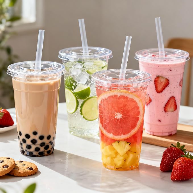 Lamosi 100 Pack 20 oz Clear Plastic Cups - Image 5