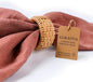 Rattan Napkin Rings Set of 12, Made in Indonesia, Handwoven 1.5" Rustic Wicker by Goraffia