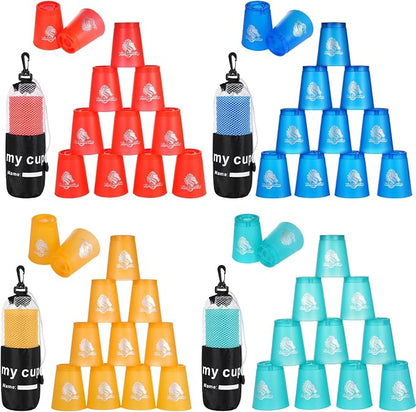 yeesport 48 Sport Stacking Cups Red/Blue/Green/Orange by yeesport