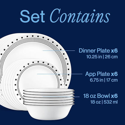 Corelle Vitrelle 18-Piece Service - Image 3