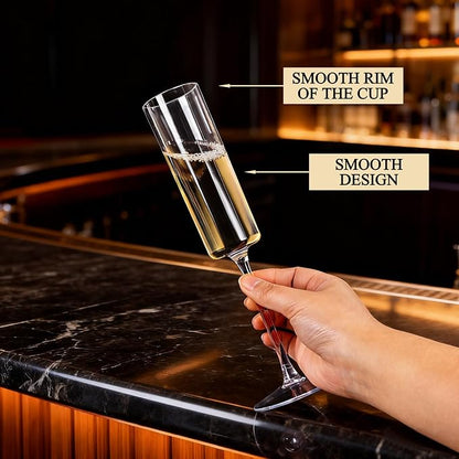 Ciaell 24 Pack Plastic Champagne Flutes - Image 3