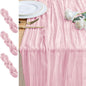 Cheesecloth Table Runner 10FT 4Pcs Blushing Pink Boho Gauze Runners | Cheese by Xiomot