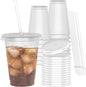 Reusable Translucent Plastic Cups - 16 oz Frosted Clear Cold Drink Tumbler - by Unknown